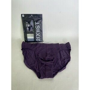 2xist Luxe Modal Low Rise Brief Underwear Plum Purple Mens Size M